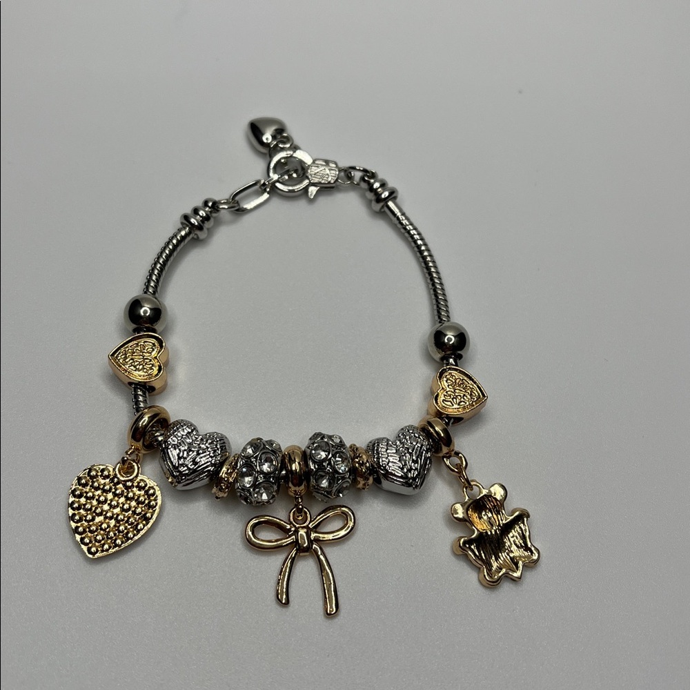 Twelve Gold and Silver Charm Bracelet NIB - Picture 4 of 6
